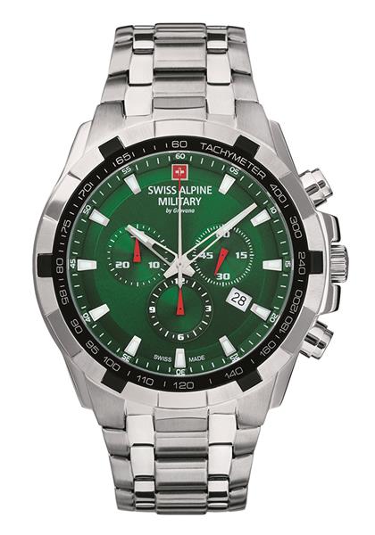 Swiss Alpine Military Herrenuhr 7043.9134SAM edler Stahl silber UVP:649,-€ 14403