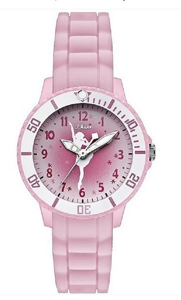 Orig. s.Oliver Kinderuhr Mädchen SO-2593-PQ Silikon Rosa Analog UVP:39,95€ 14470