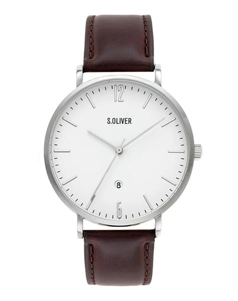 Orig. s.Oliver Herrenuhr SO-3617-LQ Leder braun DATUM Analog UVP:99,95€ 14499