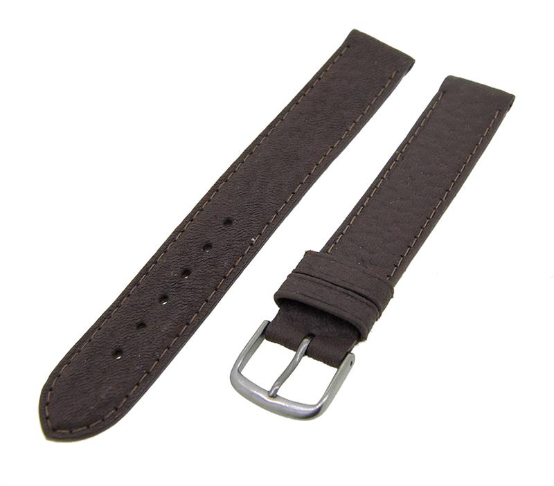 Uhrenarmband Lederband Braun 20mm Dornschließe Silber Ersatzband NEU 14578