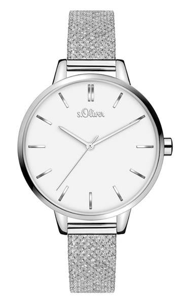 Orig. s.Oliver Damenuhr SO-3972-MQ edler Stahl silber Analog UVP:99,95€ 14645