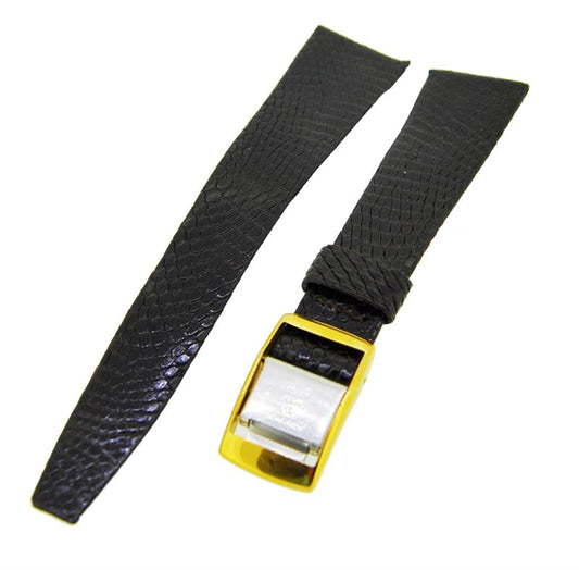 Uhrenarmband Leder Braun 19mm ohne Naht Kippschließe Silber Gold Ersatzband 14725