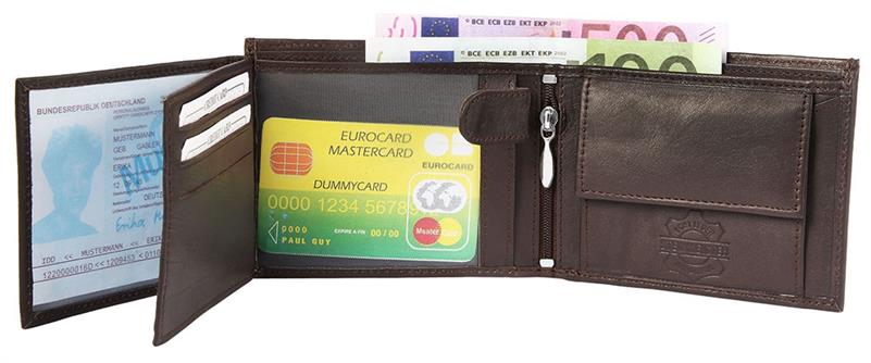 Steinmeister Geldbörse 3000426-002 ECHTLEDER Lamm Braun Crunch NEU 14922