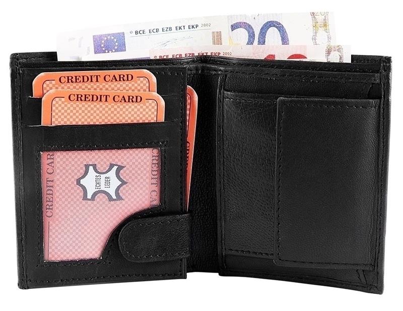 Steinmeister Geldbörse 3000157-001 ECHTLEDER Schaf Schwarz Crunch NEU 14923