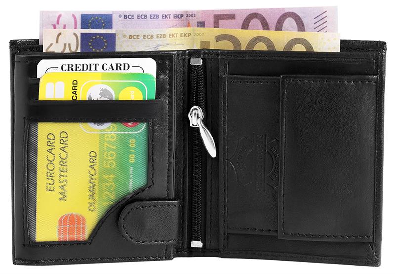 Steinmeister Geldbörse 3000421-001 ECHTLEDER Lamm Schwarz Crunch NEU 14924