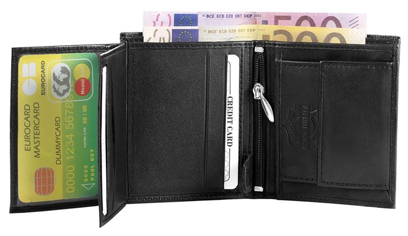 Steinmeister Geldbörse 3000421-001 ECHTLEDER Lamm Schwarz Crunch NEU 14924