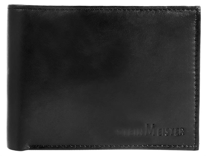 Steinmeister Geldbörse 3000423-001 ECHTLEDER Lamm Schwarz Querformat NEU 14928