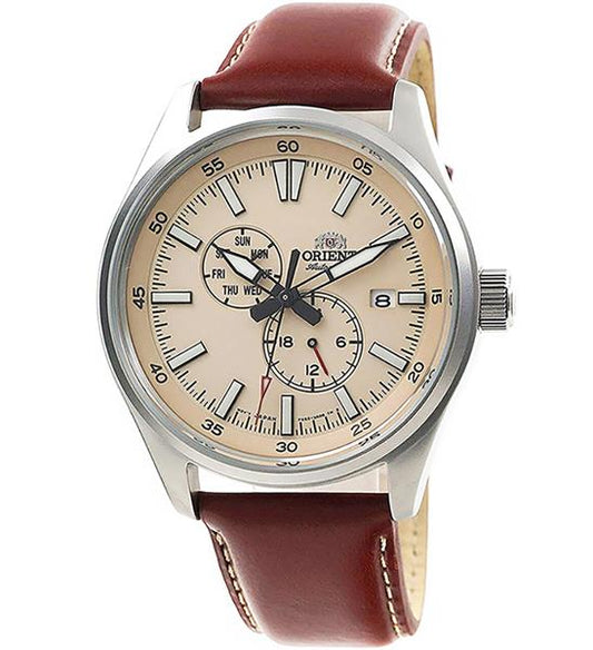 ORIENT Herrenuhr RA-AK0405Y10B Automatic LEDER braun Datum UVP:314,-€ NEU 14974