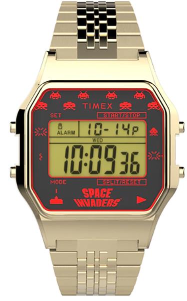 Timex Uhr Unisex TW2V30100 edler Stahl gold Datum Alarm Stopp UVP: 95,-€ 15045