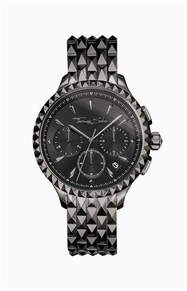 Thomas Sabo Damenuhr WA0348-202-203-38 edler Stahl Chrono UVP: 549,-€ NEU 15059