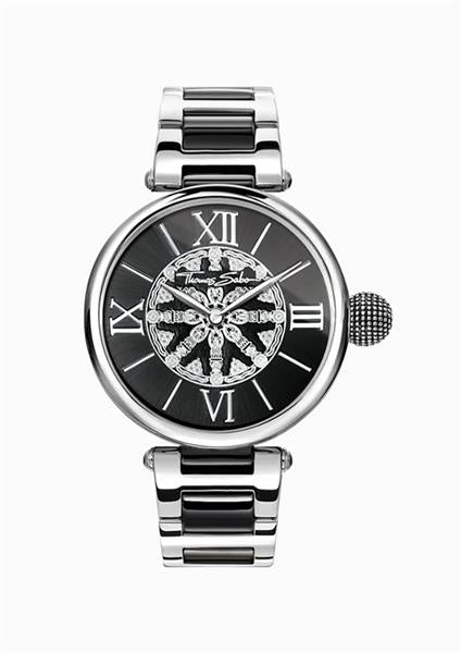 Thomas Sabo Damenuhr WA0298-290-203 edler Stahl silber schwarz UVP:298,-€ 15061
