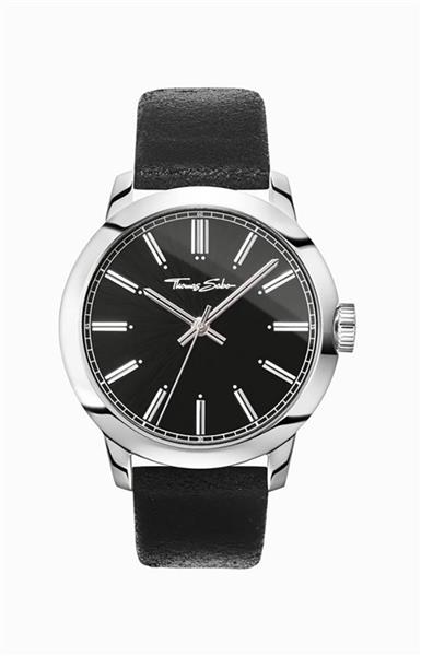 Thomas Sabo Herrenuhr WA0312-203-203 Leder schwarz Analog UVP:249,-€ 15069