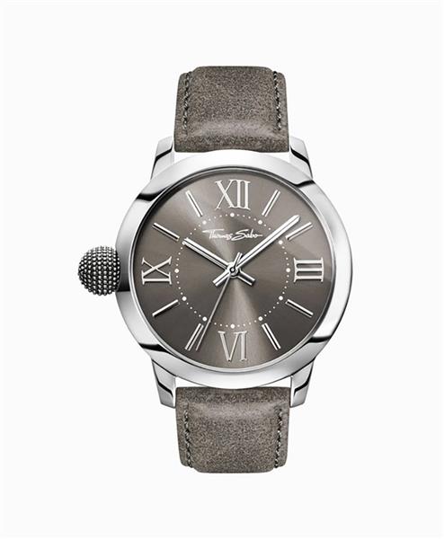 Thomas Sabo Herrenuhr WA0294-273-210 Leder grau Analog UVP:249,-€ NEU 15072