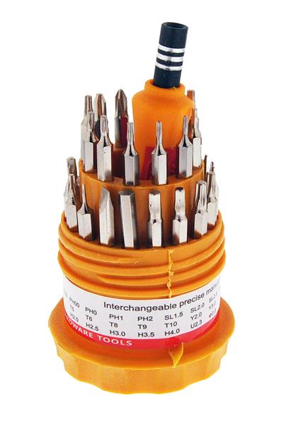 Schraubendreher-Set Uhrwerkzeug 31-teilig Multifunktion Magnetisch NEU 15191