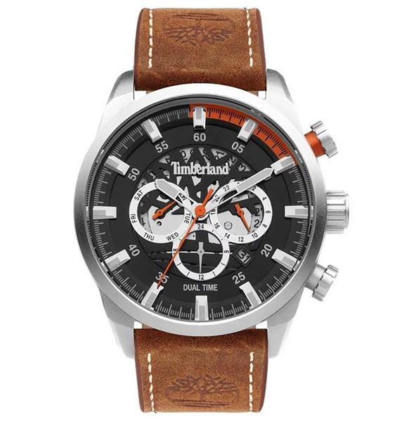 Timberland Herrenuhr TDWGF2100603 Leder braun Dual Time Datum UVP:199,-€ 15193