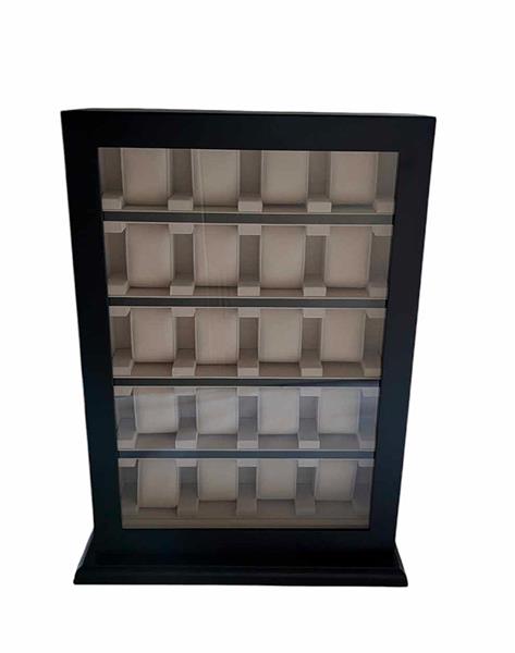 Uhrenvitrine Tischvitrine für 20 Uhren schwarz Schaukasten No.12 15329