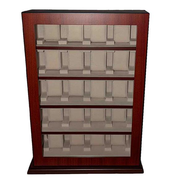 Meyer & Söhne Tischvitrine für 20 Uhren braun mit LED-Licht No.11 15309