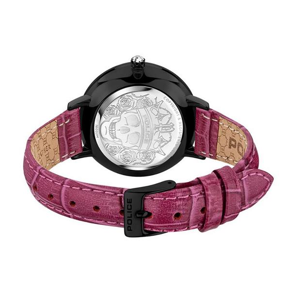 Orig. Police Damenuhr PL16032MSB/06 Leder pink Totenkopf UVP:149,-€ 15318