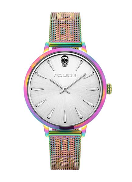 Orig. Police Damenuhr PL16035MSRW/04MM edler Stahl Regenbogenfarbe UVP:179,-€ 15322
