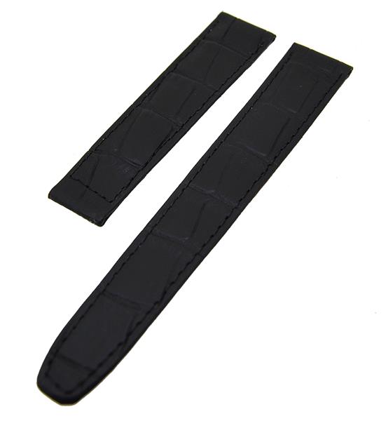 Uhrenarmband Kalbslederband kompatibel für Cartier Uhren schwarz 16mm NEU 15442