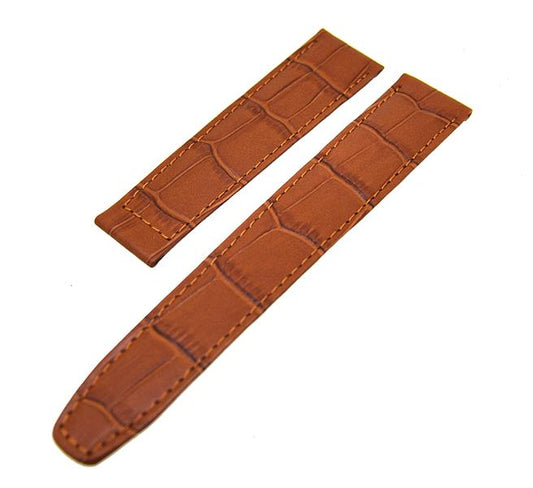 Uhrenarmband Kalbslederband kompatibel für Cartier Uhren hellbraun 16mm NEU 15444