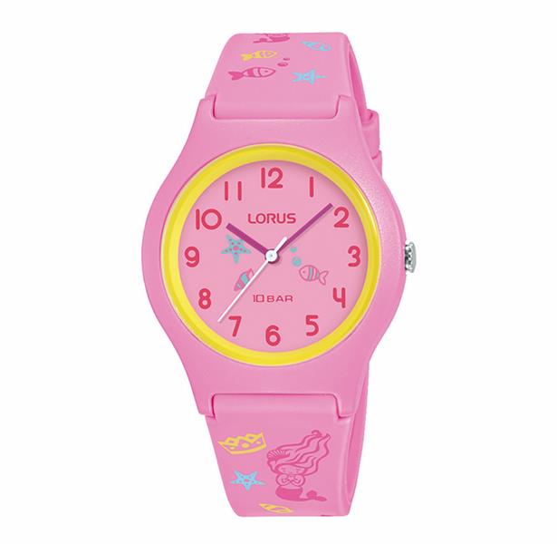 LORUS Kinderuhr RRX49HX9 Analog Silikon rosa Quarz UVP: 35,-€ NEU 15450