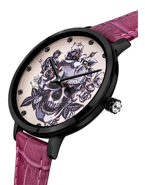 Orig. Police Damenuhr PL16032MSB/06 Leder pink Totenkopf UVP:149,-€ 15318