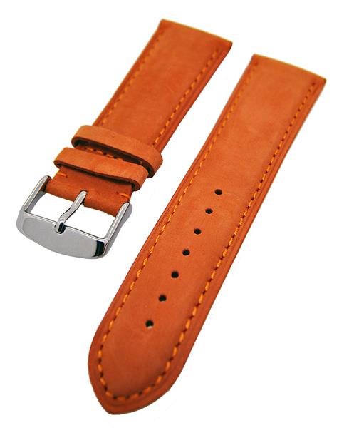 Uhrenarmband Kalbslederband kompatibel für Cartier Uhren Orange 20mm NEU 15480