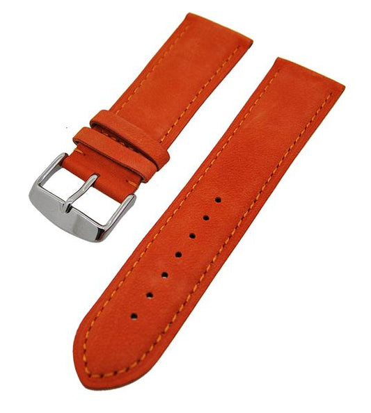 Uhrenarmband Kalbslederband kompatibel für Cartier Uhren Orange 20mm NEU 15487