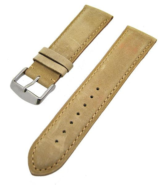 Uhrenarmband Kalbslederband kompatibel für Cartier Uhren Sand 24mm NEU 15493