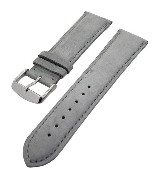 Uhrenarmband Kalbslederband kompatibel für Cartier Uhren Grau 22mm NEU 15500
