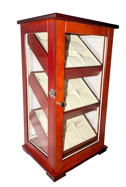 Uhrenvitrine Uhrenbox für 18 Armbanduhren Standvitrine Schaukasten SW-2010 DBU 15505