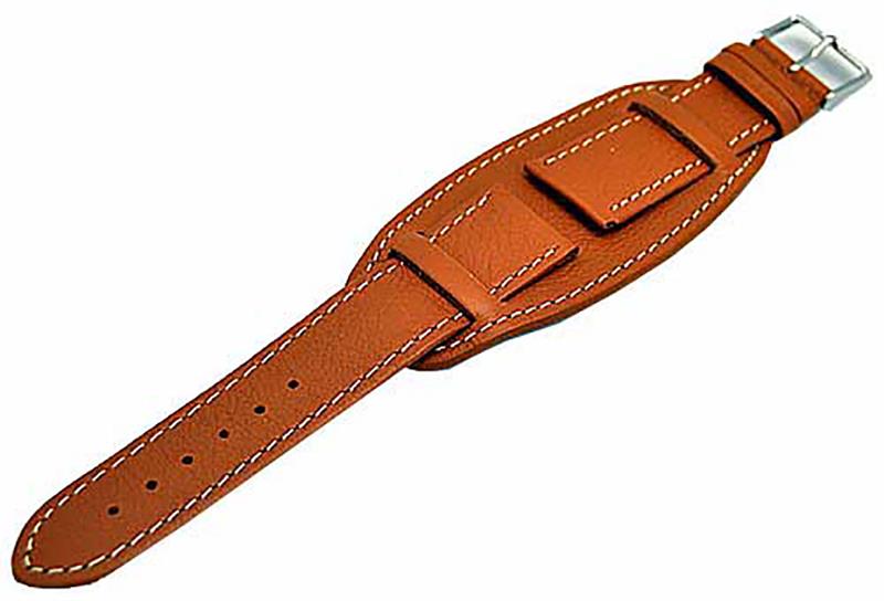 Uhrenarmband Kalbleder mit Unterlegteil schwarz U-Boot